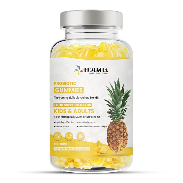Homacia Kids Probiotic Gummies | 150 Probiotic Gummies for Kids