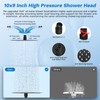 Hibbent cUPC Certified All Metal 10"Rainfall Showerhead Combo, High Pressure