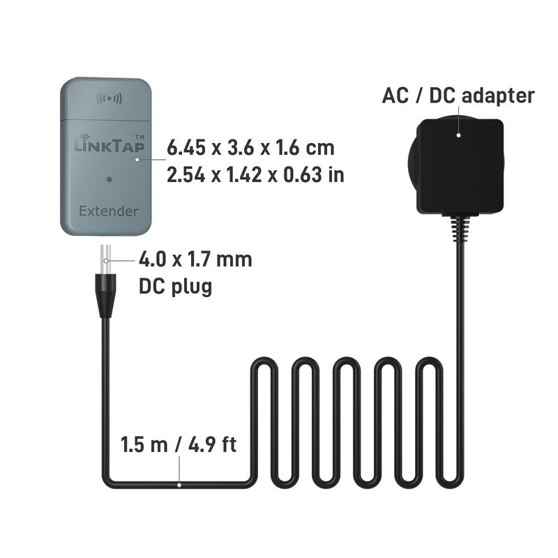 LinkTap Extender, Smart Irrigation Wireless Signal Repeater, Expands Coverage for