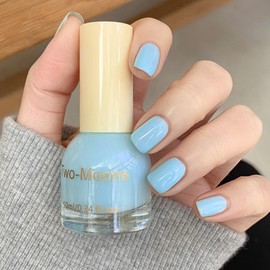 COSMOO Sky Blue Quick Dry Nail Polish, Baby Blue Vegan Chip-Resistant Long-Lasting Nail Lacquer, 0.34 fl oz