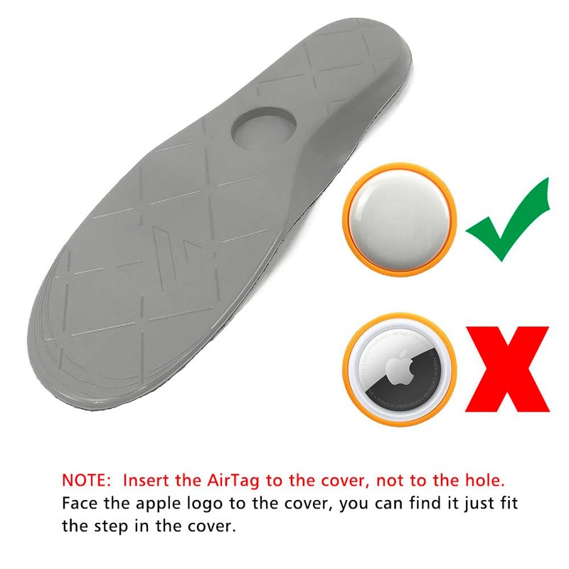 wakafit Airtag Holder インソール 子供と高齢者向け ステップと靴を追跡するAirtag Case (275mm-290mm)
