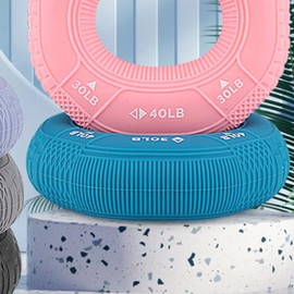 GANAZONO Hand Strengthener Grip Ring Forearm Trainer Gripper Donut Finger Training Exerciser Silicone Squeezer Gripper Hand-muscle Wrist Developer for Home Gym Exercise Equipment