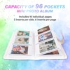 HIYQIN Mini Photo Album with 96 Pockets Compatible with 3