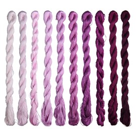 MINGGUXIUYI Natural 100% Silk Thread, Handmade Embroidery Thread, Silk Embroidery Thread (101)