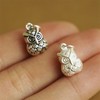 SUGARKITTEN LONDON Sterling Silver Owl Pendant Two Sided Bell Hollow