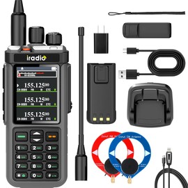 SHJ iradio UV-98Plus Ham Two-Way Radio | 10W High Powe | Cross-Band Repeater & DTMF Remote Control | 18-1000MHz Wide Frequency | FM Radio + USB-C Fast Charging | for Emergency, Outdoor, Security