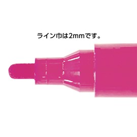 Shinwa Sokutei 78419 Construction Paint Marker, Medium Point, Round Point, Fluorescent Pink