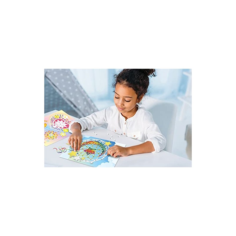 Avenir 6301712 Thread Art, Dream Catcher, Craft Set for Children,