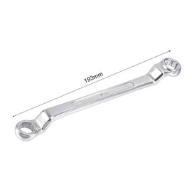 uxcell 11mm x 13mm Metric 12 Point Offset Double Box End Wrench Chrome Plated, Cr-V