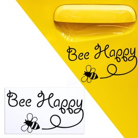 BBTO Pack of 2 Window Stickers, Bumper Car Stickers, Funny Bees, Bumblebee Sticker, Bumblebee Fun Car Sticker for Cars, Wall Accessories, 15.5 x 8.5 cm, White, Black
