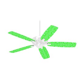 Gothic Punk Pattern Green - Ceiling Fan Skin Kit fits most 42 inch fans (FAN and BLADES SOLD SEPARATELY)