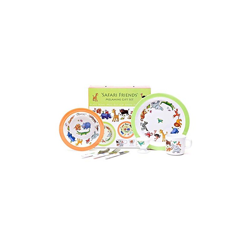 Safari Friends 7 Piece Melamine Gift Set