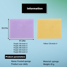 EKSMA Sanding Sponge Set - Pack of 6PCS Sanding Blocks with Assorted 120/150/180/240/320/400 Grits - Enhanced Grip, Washable, and Durable for Precise Sanding