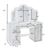 Nightcore Kids Vanity Table, White Dressing Table with 4 Storage