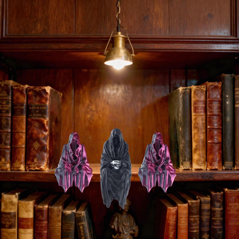3 Pack Hallowen Gothic Decor Sitting Statue | Desktop 3D
