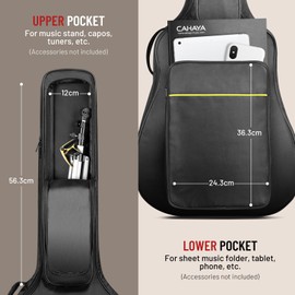 Cahaya Guitar Gig Bag, Padded, Waterproof, Guitar Case for Acoustic Guitars, 8 mm