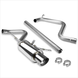 PM PERFORMOTOR 4" Slant Tip Muffler Catback Exhaust System Compatible with 99-06 Chrysler PT Cruiser 2.4L
