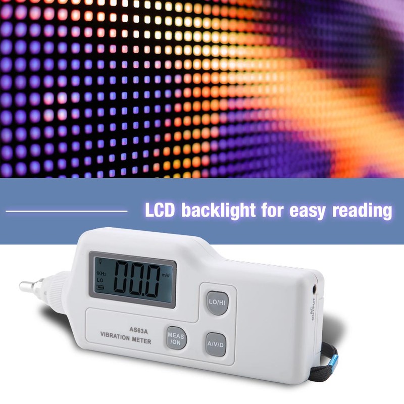 SMART SENSOR AS63A LCD Display Digital Vibration Meter Vibration Analyzer