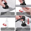 Built in Sink Soap Dispenser Matte Black, ABS Pump Head,