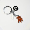 Garden Miller Key-ring Keychain,Cute Metal Small Dog Puppy Keychain Keyring