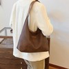 Shoulder Bag for Women Soft PU Leather Minimalistic Top Handle