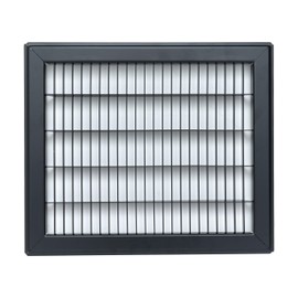 Fits 10x12 and 12x10 Duct Opening | Return Air Floor Grille by Handua | Walkable Vent Cover Grill for Floor | Black | Heavy Duty Fixed Blades | Outer Dimensions: 11.75"W X 13.75"H