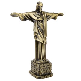 Dekaim Brazil Christ Statue Bronze Wrought Iron Christ Statue Decoration Tourism Souvenirs World Famous Landmarks Desktop Decoration