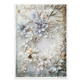 ITD Collection Winter Bouquet Rice Paper RP067 21 x 30 x 0.15 cm