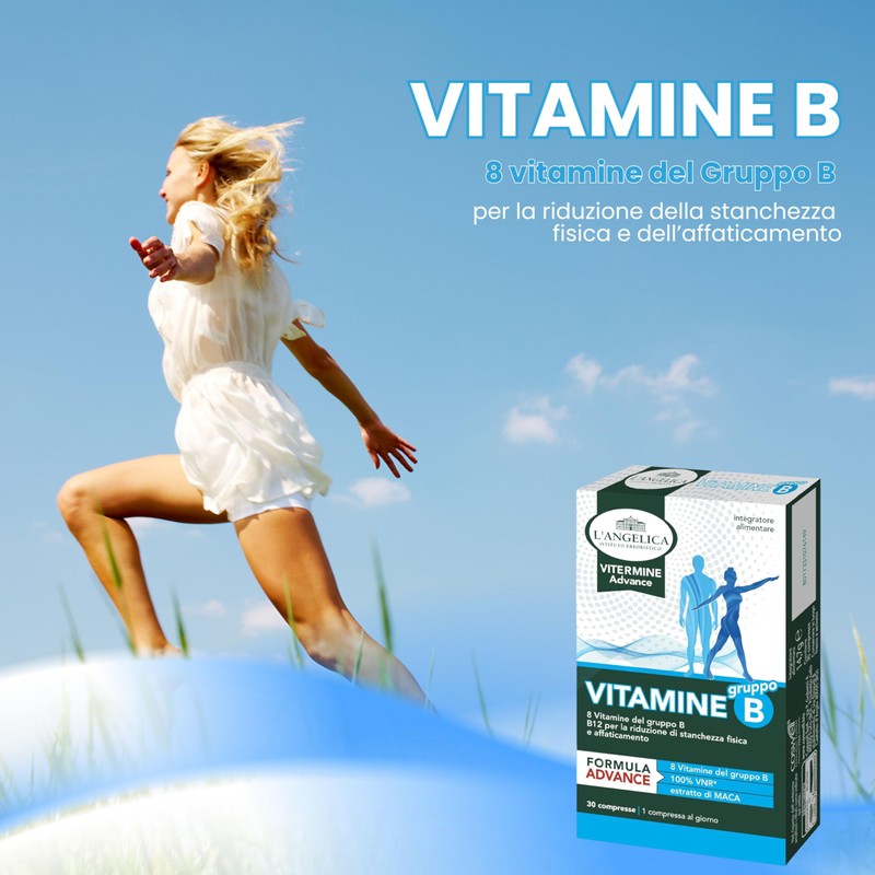 L'Angelica Vitermine Advance, Vitamine Gruppo B, B12, Integratore Alimentare con