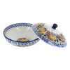 Blue Rose Polish Pottery Harvest Bounty Covered Bowl