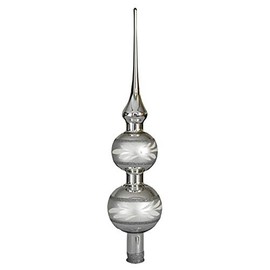 Jingle Bells Lauscha Wanda Christmas Tree Topper Silver with Decoration