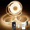 AXMOTUT COB LED Strip Lights with Remote, 24V 9.84ft Warm