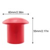JCBIZ 12pcs Plastic Reinforced Protective Cap Orange Safety Mushroom Survey