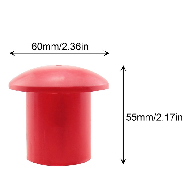 JCBIZ 12pcs Plastic Reinforced Protective Cap Orange Safety Mushroom Survey