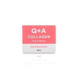 Q+A Collagen Gesichtscreme. Vegetarische, aus Meeresalgen gewonnene Collagen Creme für alternde Haut. 50 g