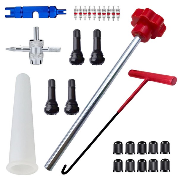 Quick Change Tire Valve Tool Kit, 30 PcsTire Valve Repair