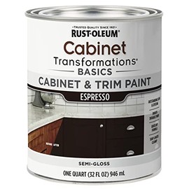 Rust-Oleum 372011 Transformations Basics Cabinet & Trim Paint, Quart, Espresso