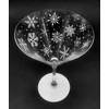 White Snowflake Martini Glass - Hand Painted - Winter Snow
