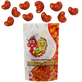 Extreme Chili Sour Gummy Candy, Veriety of Spicy, Sweet and Sour Flavors, Spicy Mix Gummies 6 Ounce (Mango Slices)