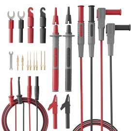 25-Piece Silicone Multimeter Test Lead & Back Probe Kit - Premium Modular Volt Meter Probes with Alligator Clips, 40 in Leads for Automotive Multi Meter Digital & Ohm Meter