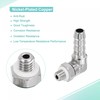 sourcing map Nickel-Plated Copper Hose Barb Fitting Elbow 6mm Barbed