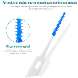 300 Piezas/Caja Cepillo Interdental, Púas De Hilo Dental De Silicona Suave Azules, Palillo Dientes Silicona, Cepillos Para Dientes Suaves Portátil par