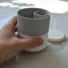 Portable Pistachio & Sunflower Seed Bowl Organizer - Ribbed Snack