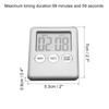 PATIKIL Digital Timer, 2Pcs Small Count Down/UP Clock with Magnetic,