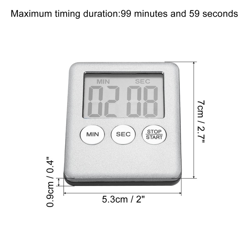 PATIKIL Digital Timer, 2Pcs Small Count Down/UP Clock with Magnetic,