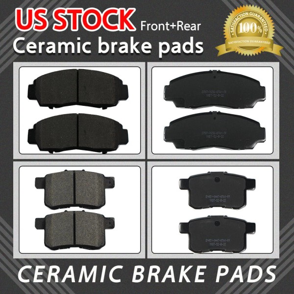 SIPAUTEC Carbon-Fiber Ceramic Brake Pads For 08-12 Honda Accord Ex