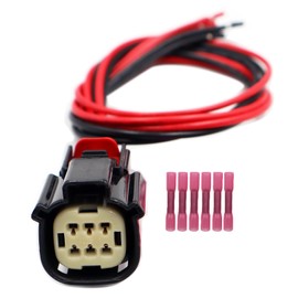 LIZAPUS 6-PIN Headlights Connector Compatible with GMC Acadia 2013-2019 84286297 84286294 Pigtail Plug Wiring Harness