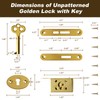 Antique Mini Lock Set for Jewelry Box, Cabinet - Decorative