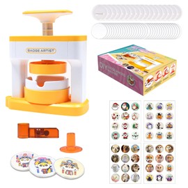 HARUMAKI Can Badge Maker, Can Badge Machine, For Kids, For Beginners, Small, Easy To Use, For Beginners, Can Badge Making Machine, DIY Badge Machine, Crafts, School Entrance Gift