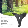 Black Weed Wacker Blades 3 Teeth Carbon Steel Brush Cutter